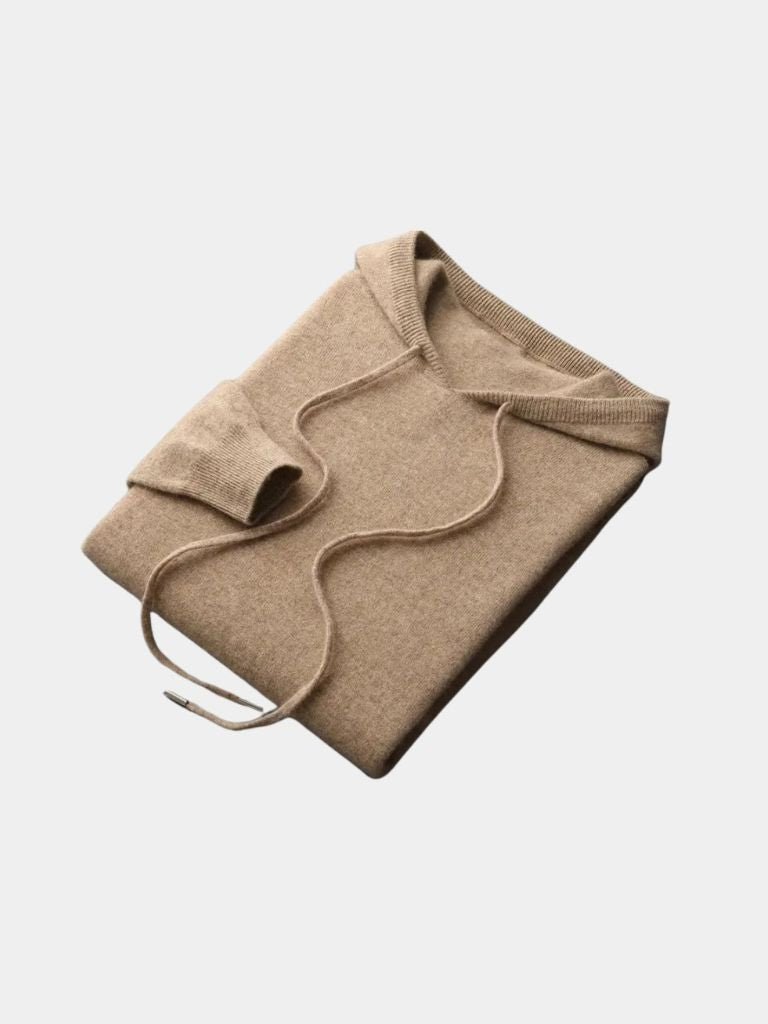 100% Cashmere Hooded Sweater - Cross & Crown