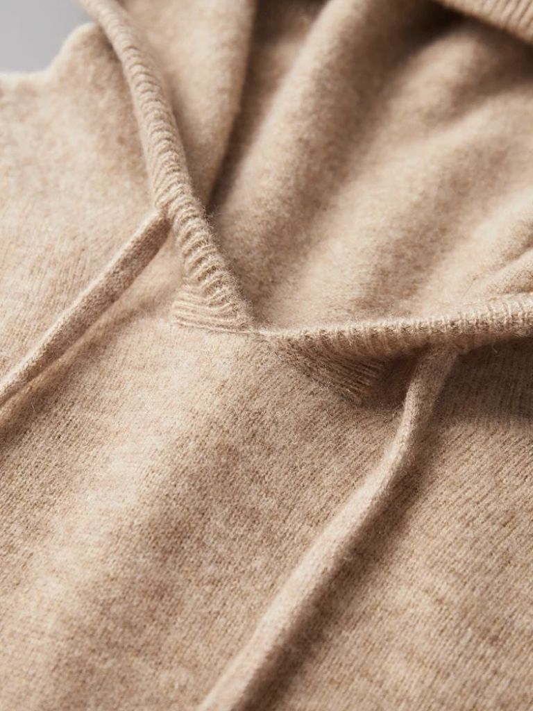 100% Cashmere Hooded Sweater - Cross & Crown