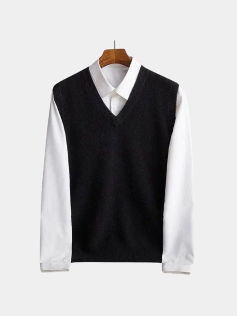 100% Merino Wool Sweater Vest - Cross & Crown