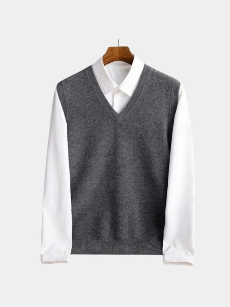 100% Merino Wool Sweater Vest - Cross & Crown