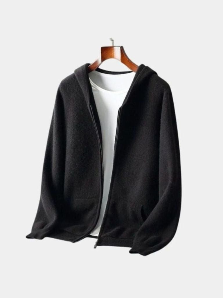 100% Merino Wool Zip Solid Color Sweater - Cross & Crown