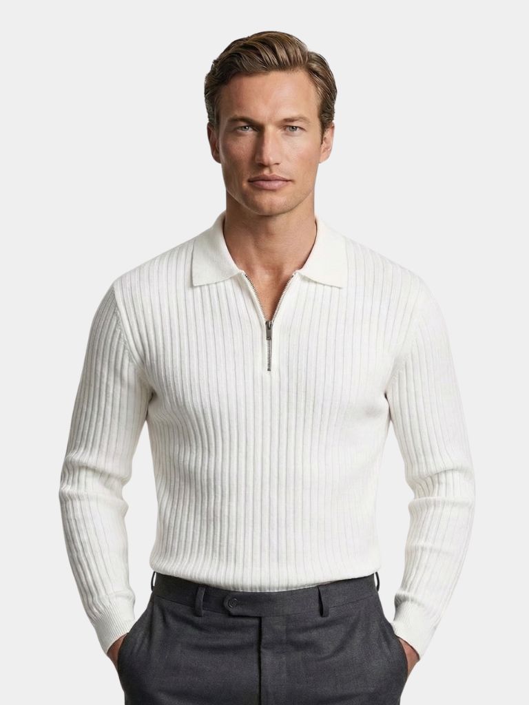 Alpine Riviera Knit Polo Pullover - Cross & Crown