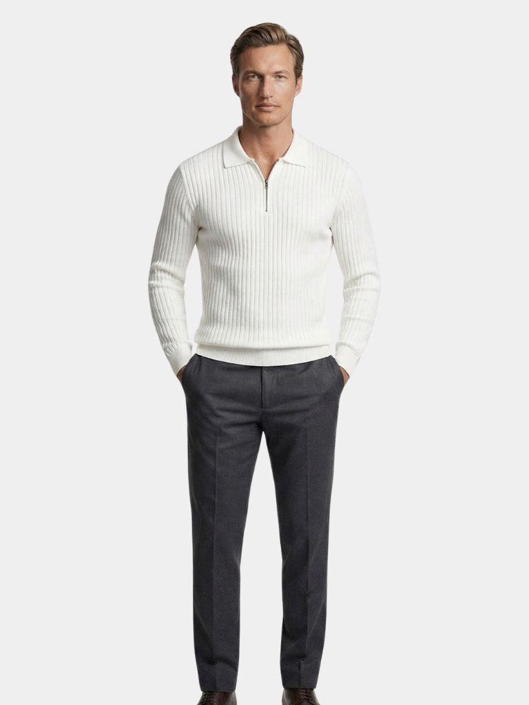 Alpine Riviera Knit Polo Pullover - Cross & Crown