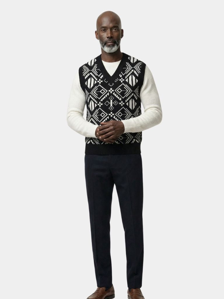 Academic Retro Knit Vest - Cross & Crown