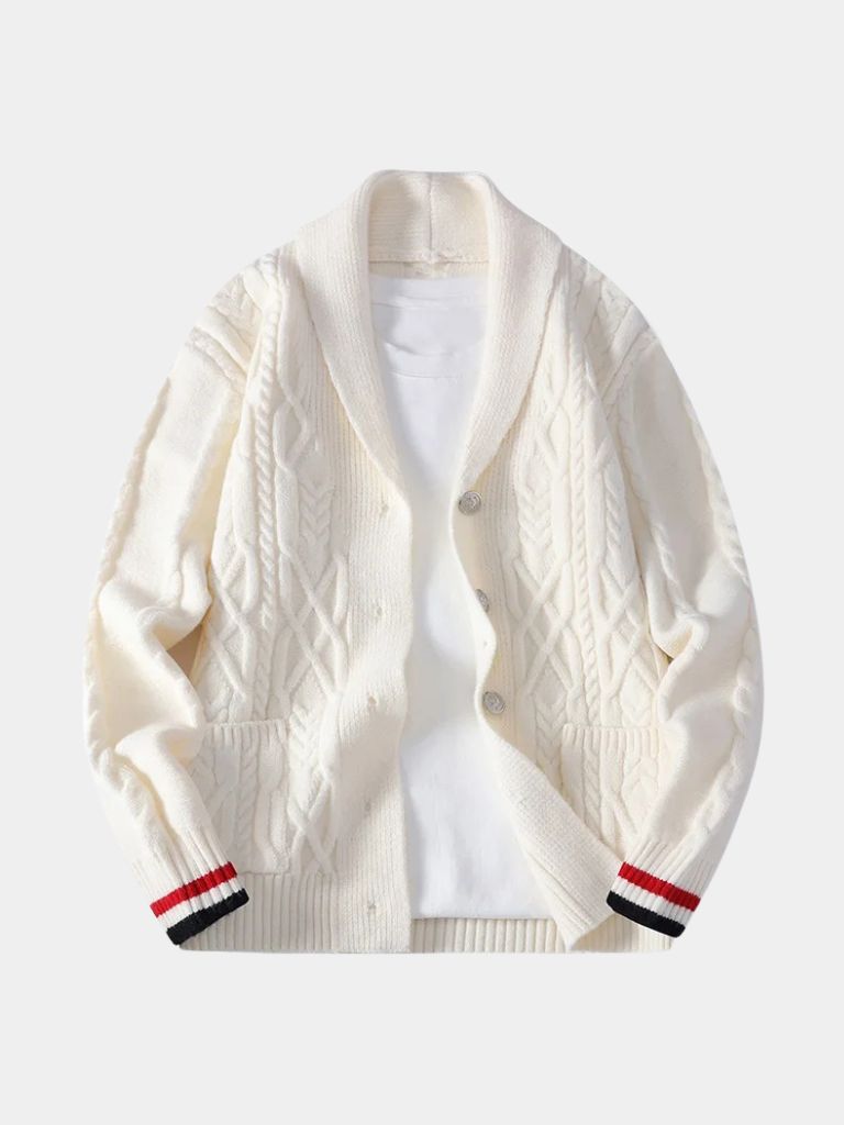 Academy Shawl-Neck Knit - Cross & Crown