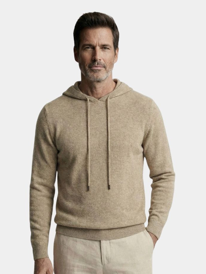 100% Cashmere Hooded Sweater - Cross & Crown
