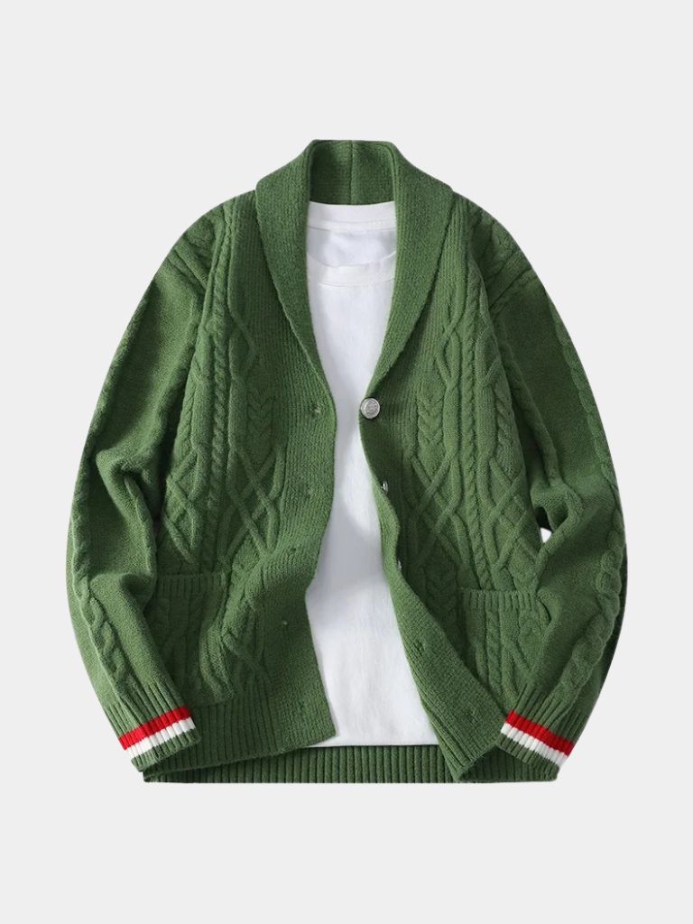 Academy Shawl-Neck Knit - Cross & Crown