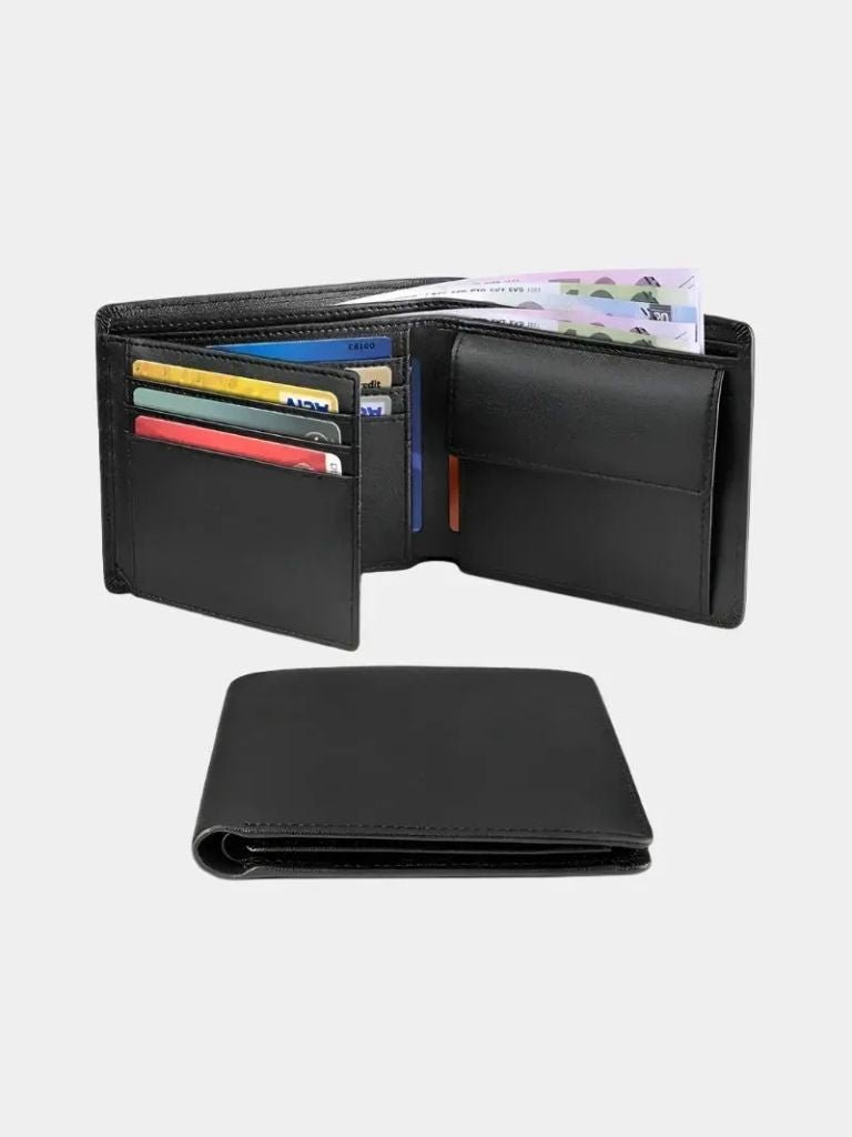 Anti RFID Leather Wallet - Cross & Crown